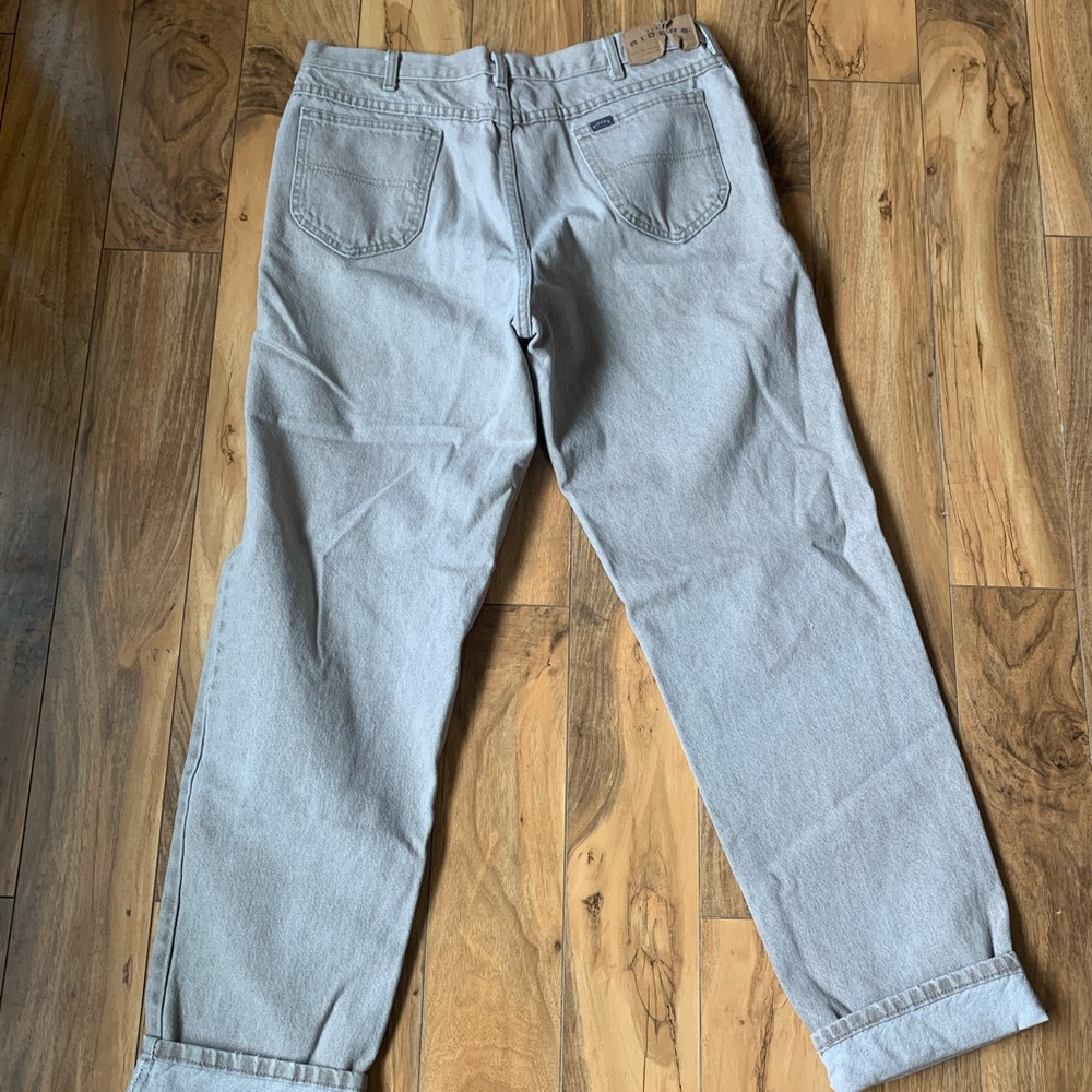 rider men’s khaki relaxed fit jeans size 38x34